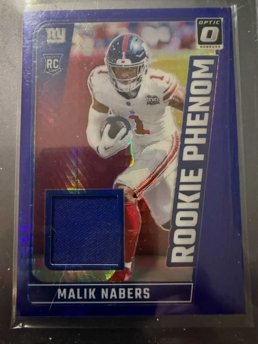 2024 Panini Donruss Optic - Rookie Phenom Malik Nabers #RPB-MNS Blue Hyper Prizm